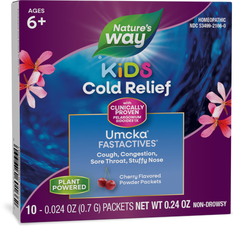 <{%PRIMARY_60166%}>Nature's Way® | Umcka Kids Cold Relief FastActives-Last Chance1, 10 powders, Cherry