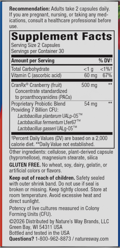 <{%360IMAGE1_11861%}>Nature's Way® | Pearls Urinary Tract Health Probiotic + CranRx - right side of pack