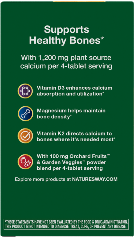 <{%360IMAGE3_15839%}>Nature's Way® | Alive! Calcium Bone Support - left side of pack