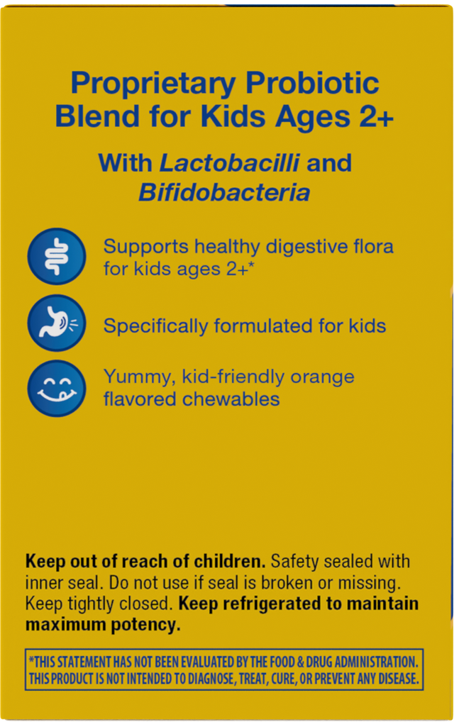 <{%360IMAGE7_14242%}>Nature's Way® | Primadophilus Kids Probiotic Chewables - left side of pack