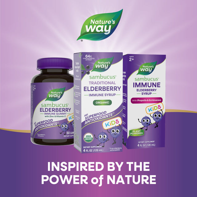 <{%MAIN5_15797%}>Nature's Way® | Sambucus Organic Traditional Elderberry Immune Syrup for Kids