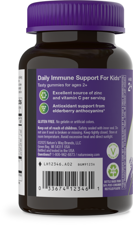 <{%360IMAGE2_12346%}>Nature's Way® | Sambucus Kids Elderberry Immune Gummies - left side of pack