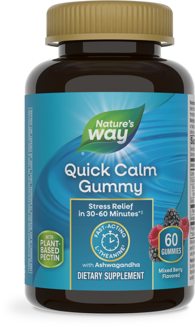 <{%PRIMARY_14390%}>Nature's Way® | Quick Calm Gummy, 60 gummies, Mixed Berry