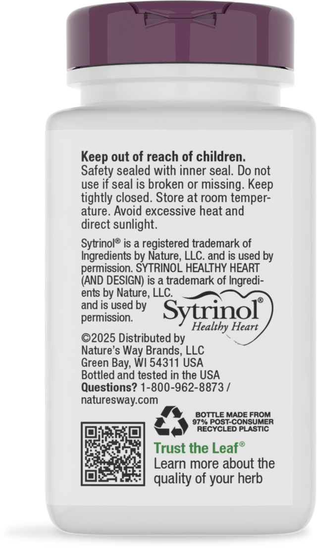 <{%360IMAGE3_15570%}>Nature's Way® | Sytrinol - back of pack