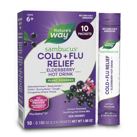 <{%MAIN7_15182%}>Nature's Way® | Sambucus Cold+Flu Relief Elderberry Hot Drink