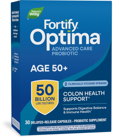 <{%PRIMARY_10762%}>Nature's Way® | Fortify Optima Adult 50+ Advanced Care Probiotic, 30 capsules