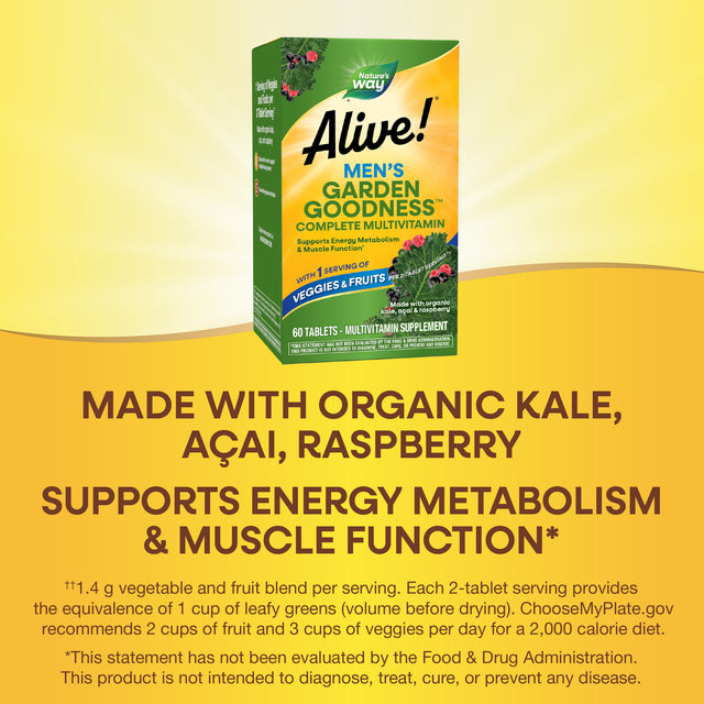 <{%MAIN3_12112%}>Nature's Way® | Alive! Men's Garden Goodness Complete Multivitamin
