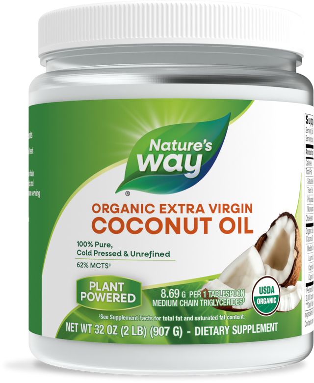 <{%PRIMARY_15659%}>Nature's Way® | Organic Extra Virgin Coconut Oil, 32 oz (896 g)