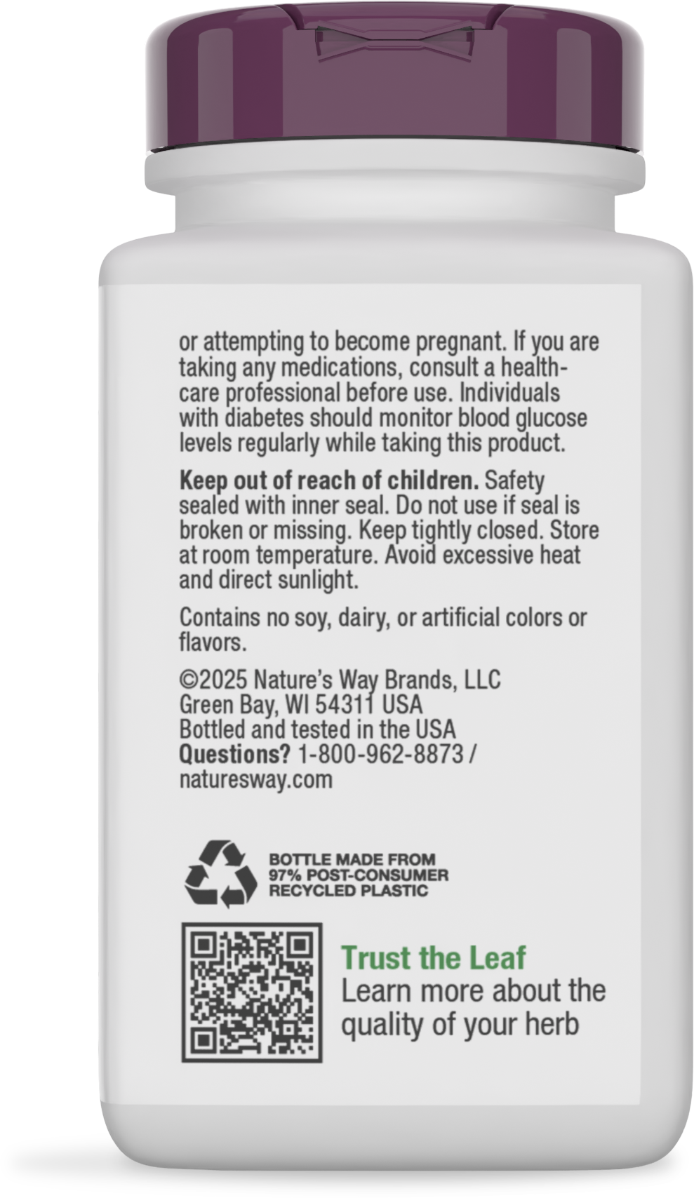 <{%360IMAGE3_79200%}>Nature's Way® | Blood Sugar Manager - back of pack