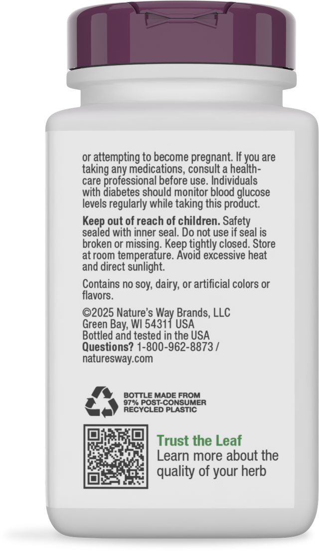 <{%360IMAGE3_79200%}>Nature's Way® | Blood Sugar Manager - back of pack
