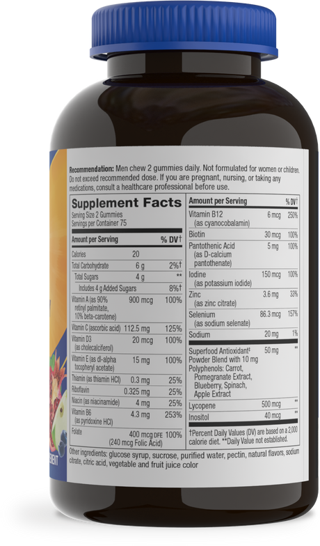 <{%360IMAGE1_14066%}>Nature's Way® | Alive! Men's Gummy Multivitamin - right side of pack