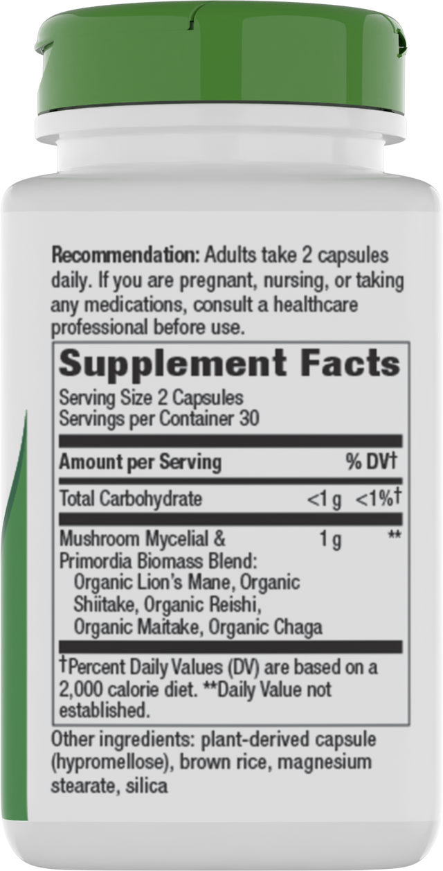 <{%360IMAGE1_15780%}>Nature's Way® | 5-Mushroom Blend - right side of pack