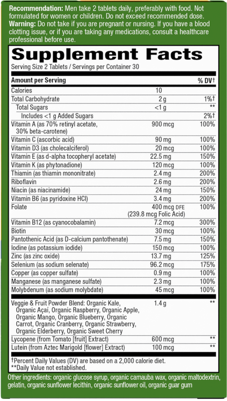 <{%360IMAGE1_12112%}>Nature's Way® | Alive! Men's Garden Goodness Complete Multivitamin - right side of pack