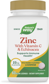 <{%PRIMARY_41092%}>Nature's Way® | Zinc Lozenges, 60 lozenges, Wild Berry