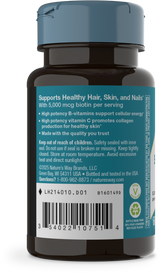 <{%360IMAGE2_214010%}>Nature's Way® | Biotin Forte Extra Strength - left side of pack