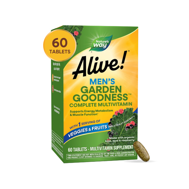 <{%MAIN6_12112%}>Nature's Way® | Alive! Men's Garden Goodness Complete Multivitamin
