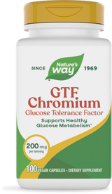 <{%PRIMARY_41021%}>Nature's Way® | GTF Chromium Glucose Tolerance Factor, 100 capsules