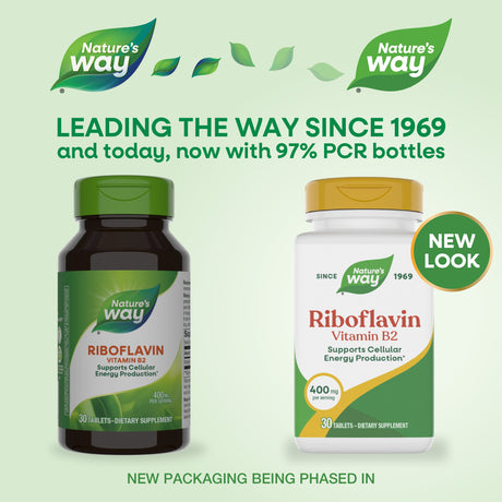 <{%MAIN1_16843%}>Nature's Way® | Riboflavin Vitamin B2 - package updates old to new