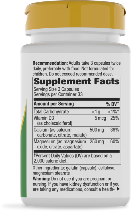 <{%360IMAGE5_41420%}>Nature's Way® | Calcium-Magnesium-Vitamin D - right side of pack