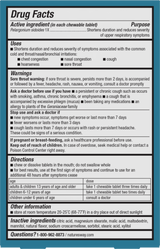 <{%360IMAGE1_15144%}>Nature's Way® | Umcka Cold Relief Chewables - back of pack
