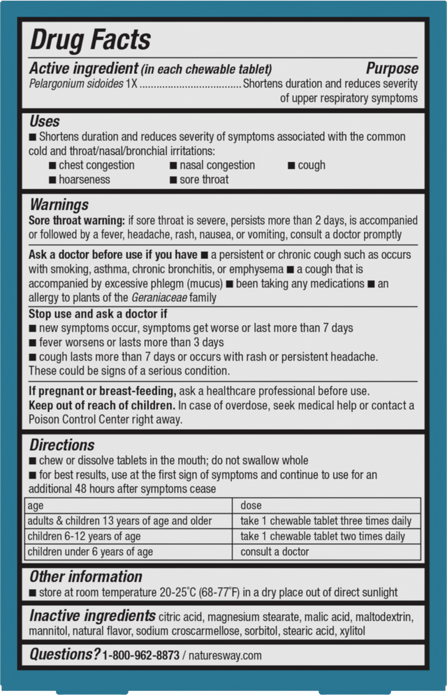 <{%360IMAGE1_15144%}>Nature's Way® | Umcka Cold Relief Chewables - back of pack