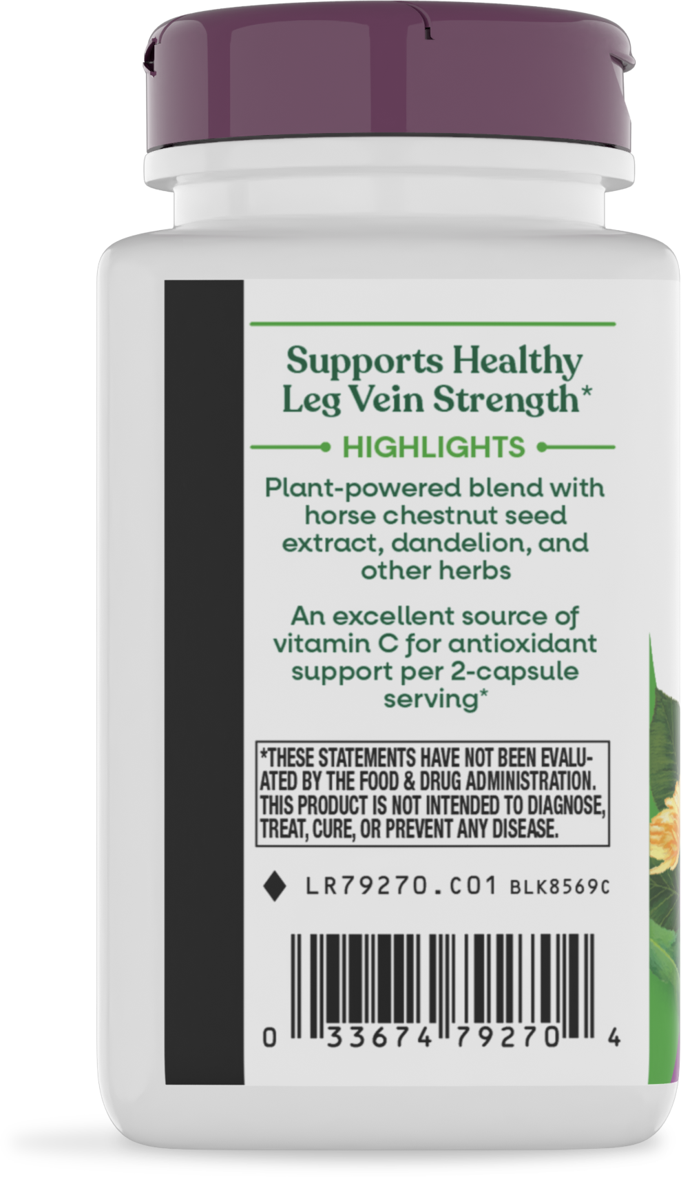 <{%360IMAGE2_79270%}>Nature's Way® | Leg Veins Premium Blend - left side of pack