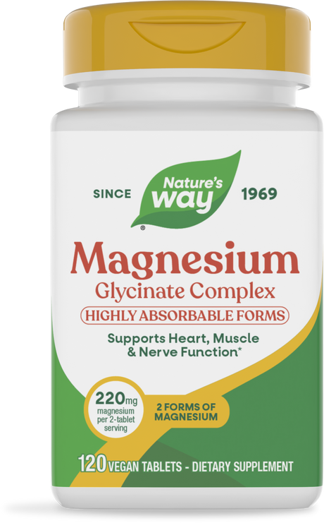 <{%PRIMARY_14880%}>Nature's Way® | Magnesium Glycinate Complex, 120 tablets