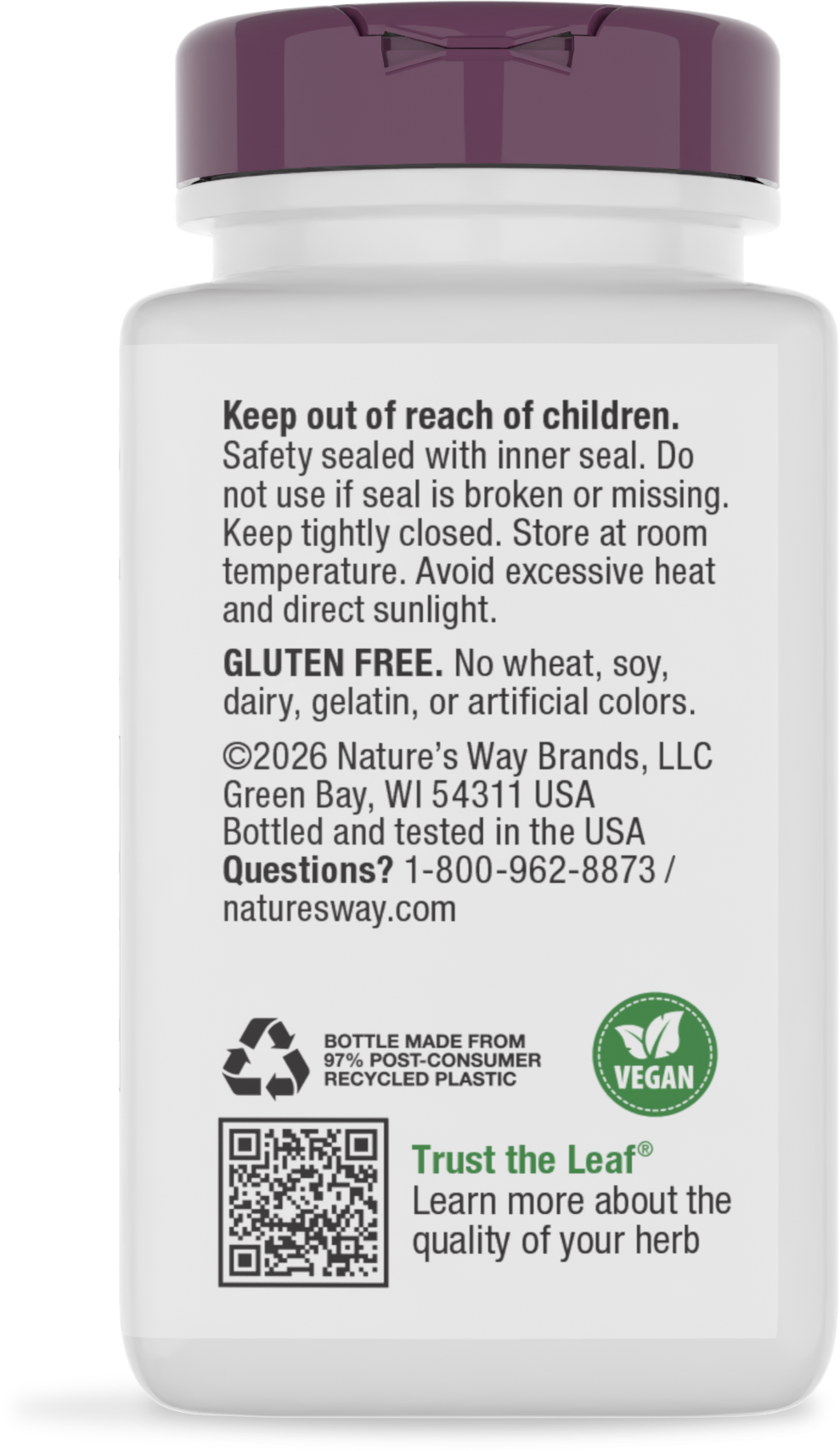 <{%360IMAGE3_6793%}>Nature's Way® | Garlicin Cardio - back of pack
