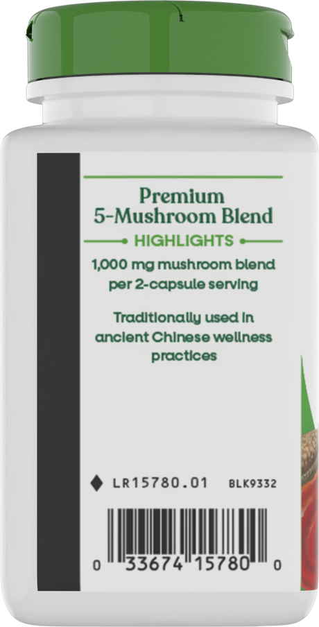 <{%360IMAGE2_15780%}>Nature's Way® | 5-Mushroom Blend - left side of pack