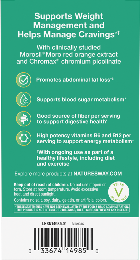 <{%360IMAGE14_14985%}>Nature's Way® | Weight Manager Drink Mix - back of pack