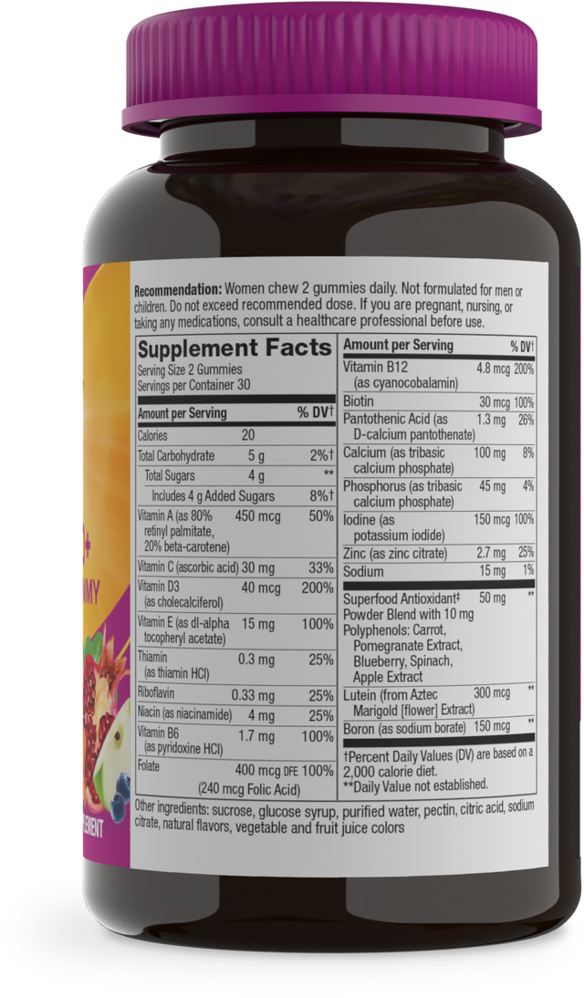 <{%360IMAGE7_15904%}>Nature's Way® | Alive! Women's 50+ Gummy Multivitamin - right side of pack