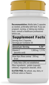 <{%360IMAGE1_40310%}>Nature's Way® | Vitamin C with Rose Hips - right side of pack