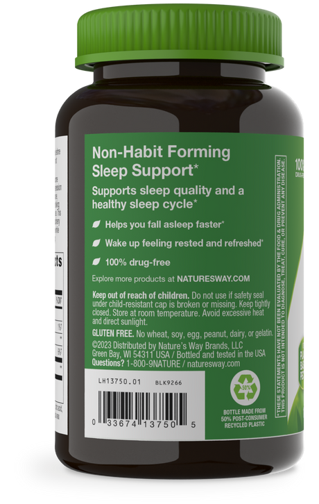 <{%360IMAGE2_13750%}>Nature's Way® | Melatonin Gummies - left side of pack