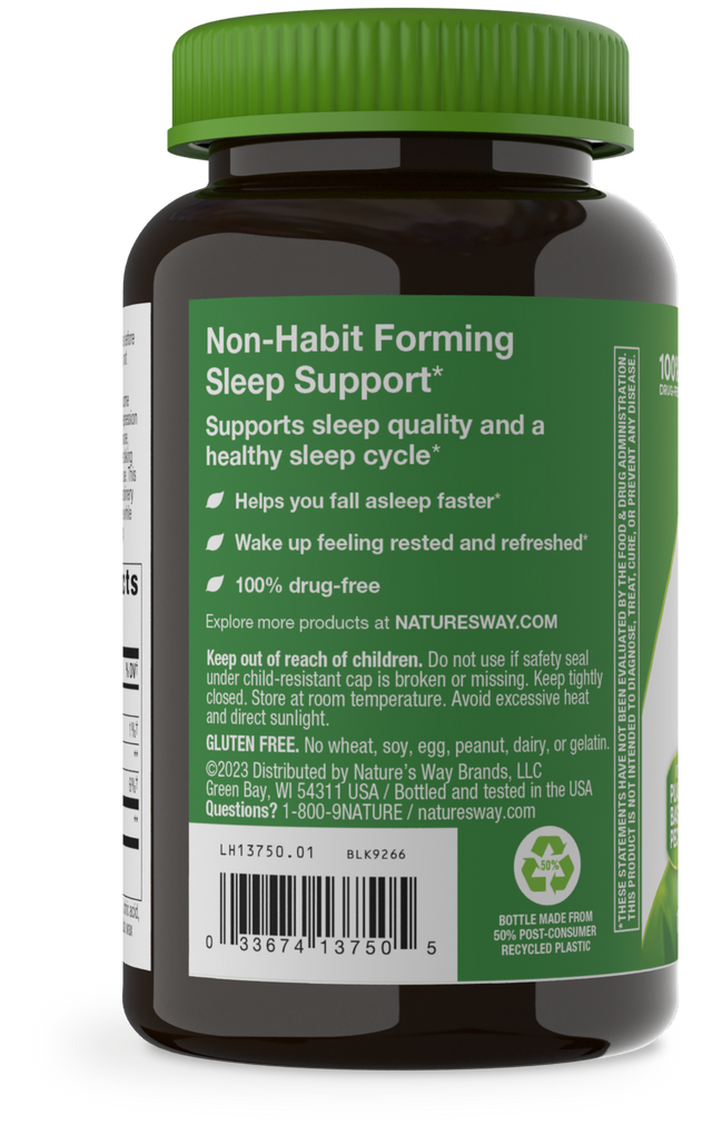 <{%360IMAGE2_13750%}>Nature's Way® | Melatonin Gummies - left side of pack