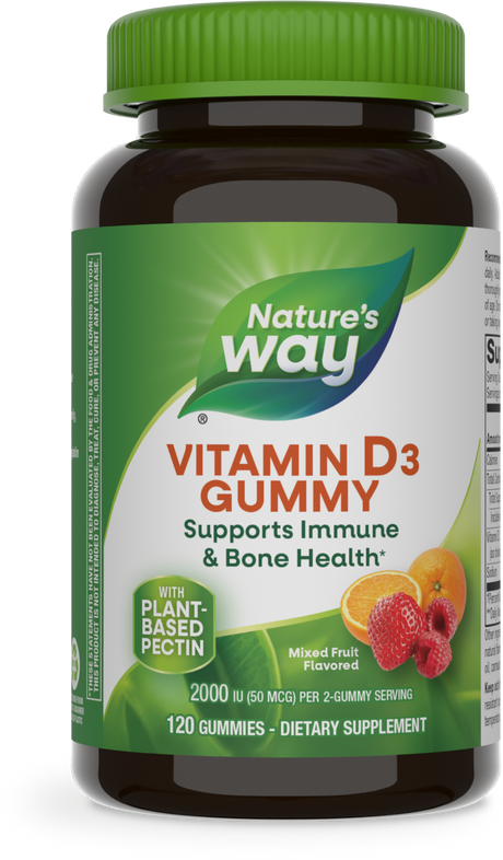<{%PRIMARY_13608%}>Nature's Way® | Vitamin D3 Gummies, 120 gummies, Mixed Fruit