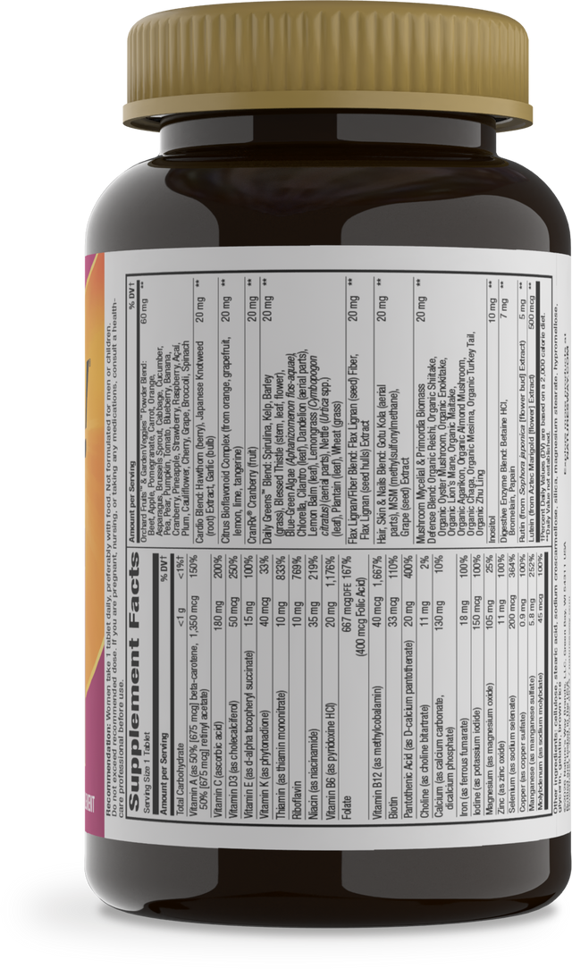 <{%360IMAGE1_13718%}>Nature's Way® | Alive! Women's Ultra Multivitamin - right side of pack