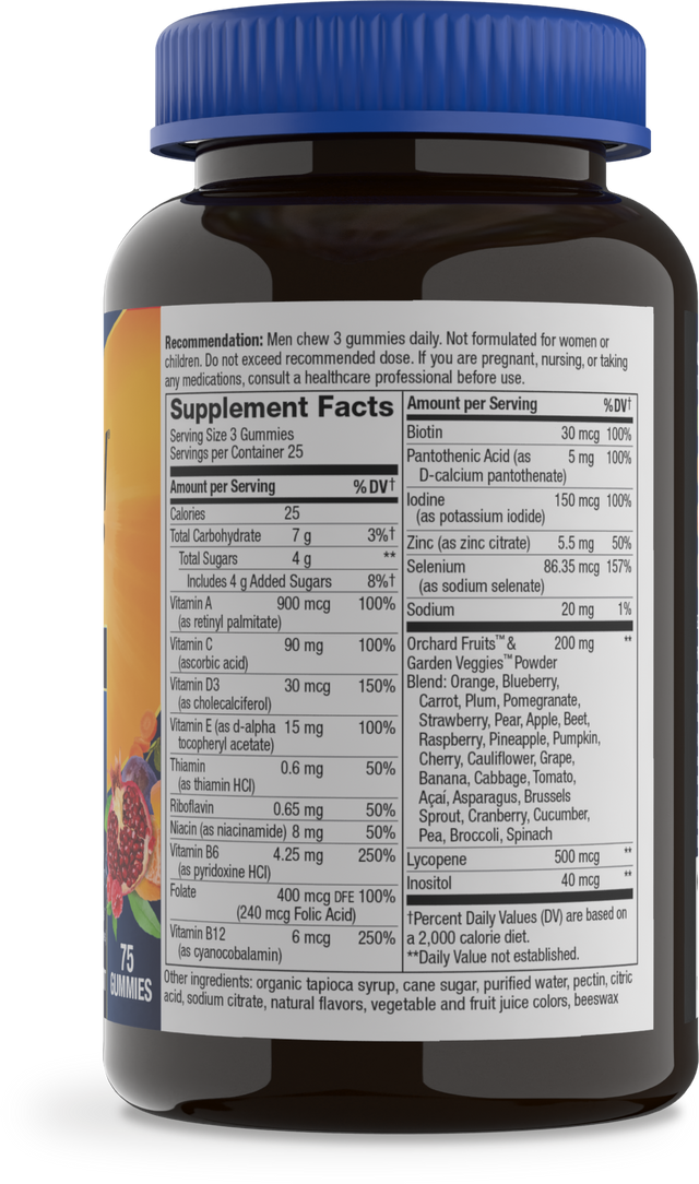 <{%360IMAGE1_15895%}>Nature's Way® | Alive! Premium Men's Gummy Multivitamin - right side of pack
