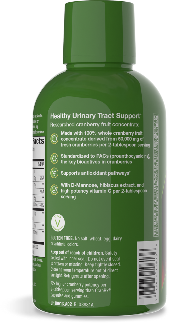 <{%360IMAGE2_10613%}>Nature's Way® | CranRx Liquid Bioactive Cranberry - left side of pack
