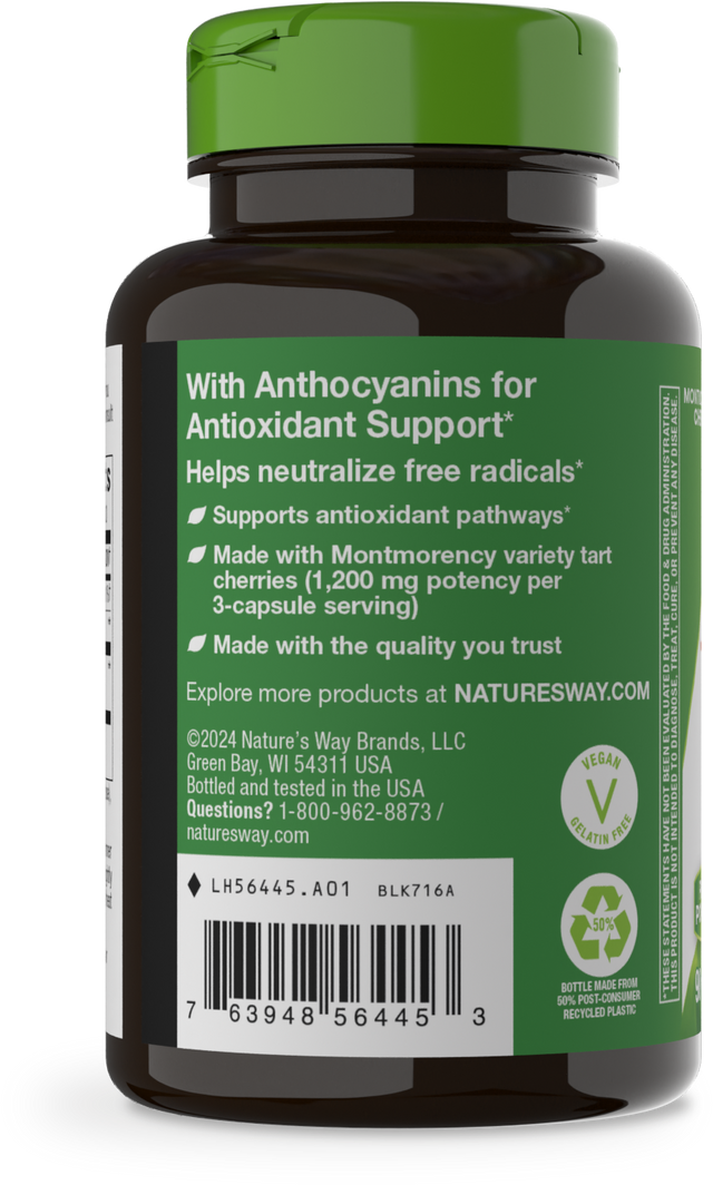 <{%360IMAGE2_56445%}>Nature's Way® | Tart Cherry Ultra Capsules - left side of pack