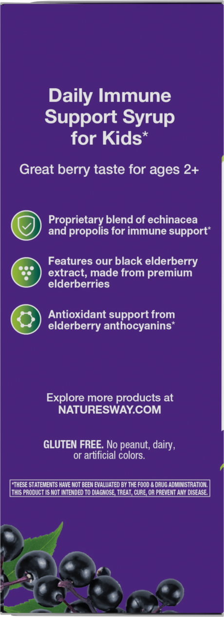 <{%360IMAGE3_15359%}>Nature's Way® | Sambucus Immune Elderberry Syrup for Kids* - left side of pack