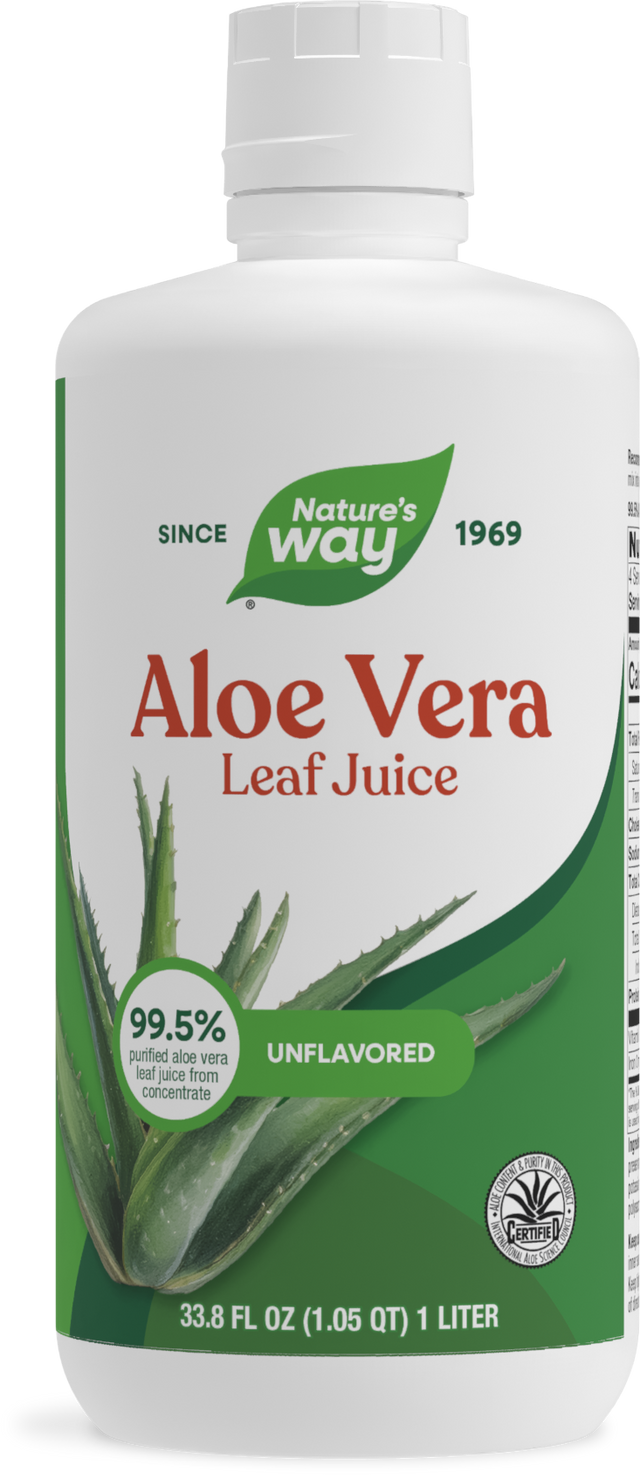 <{%PRIMARY_14280%}>Nature's Way® | Aloe Vera Leaf Juice, 33.8 fl oz (1 l)