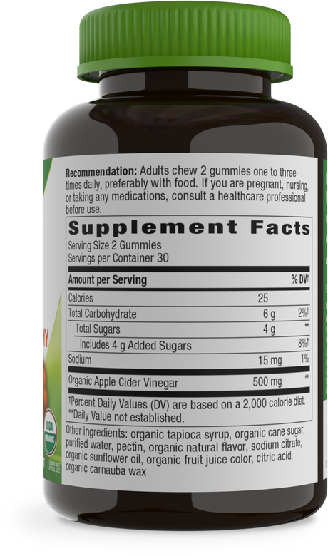 <{%360IMAGE1_13752%}>Nature's Way® | Organic Apple Cider Vinegar Gummies - right side of pack