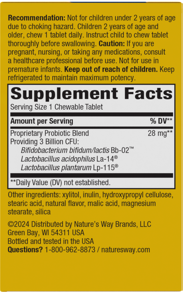 <{%360IMAGE9_11035%}>Nature's Way® | Primadophilus Kids Probiotic - right side of pack
