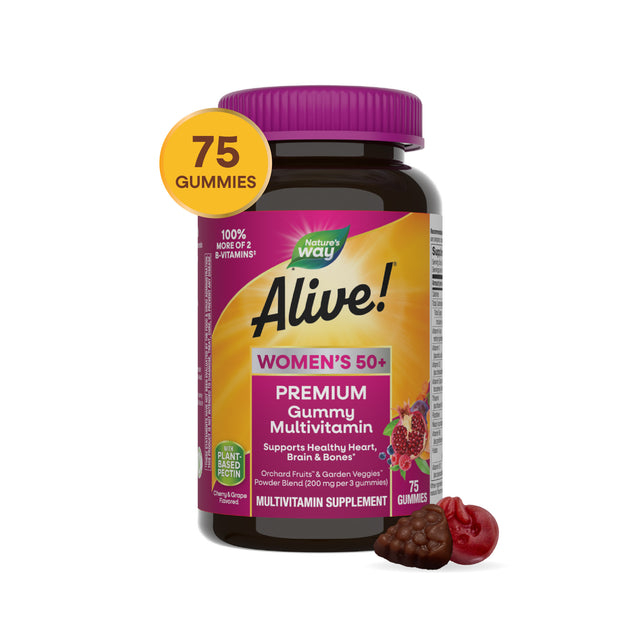 <{%MAIN6_15899%}>Nature's Way® | Alive! Premium Women's 50+ Gummy Multivitamin