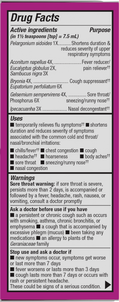 <{%360IMAGE1_15845%}>Nature's Way® | Umcka Cold & Flu Relief Elderberry Syrup - right side of pack
