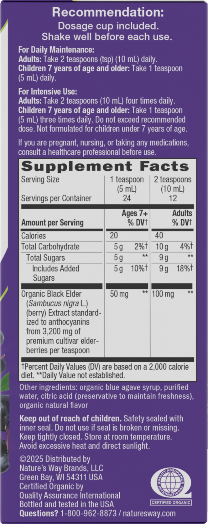 <{%360IMAGE1_15796%}>Nature's Way® | Sambucus Traditional Elderberry Immune Syrup - right side of pack