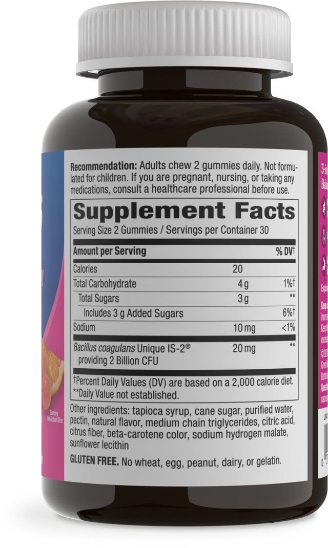 <{%360IMAGE1_14721%}>Nature's Way® | Pearls Probiotic Women's Gummy 3-in-1  - right side of pack