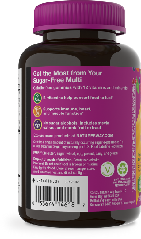 <{%360IMAGE2_14618%}>Nature's Way® | Alive! Zero Sugar Women's Gummy Multivitamin - left side of pack