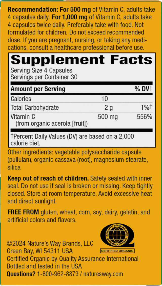 <{%360IMAGE1_15142%}>Nature's Way® | Alive! Vitamin C - right side of pack