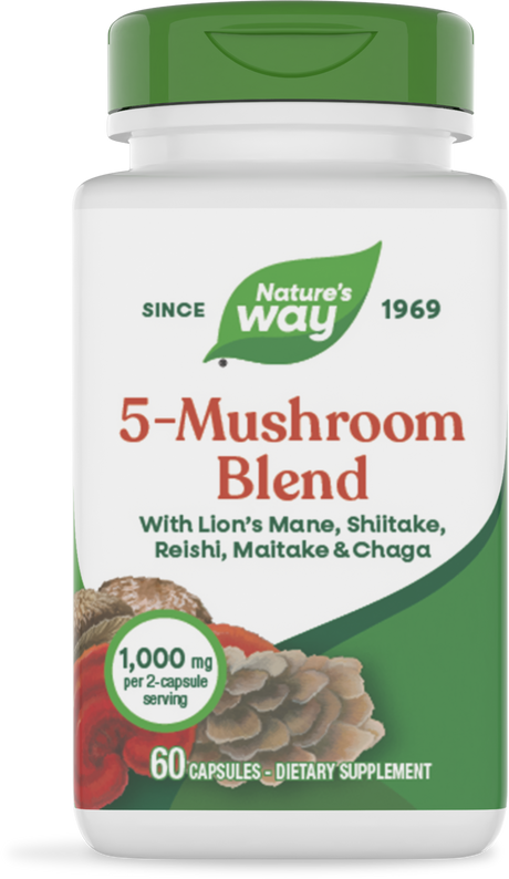 <{%PRIMARY_15780%}>Nature's Way® | 5-Mushroom Blend, 60 capsules